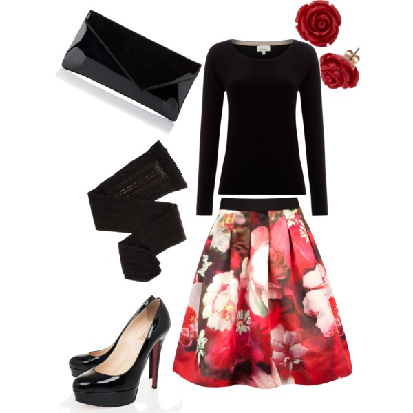 polyvore wedding guest outfit for winter