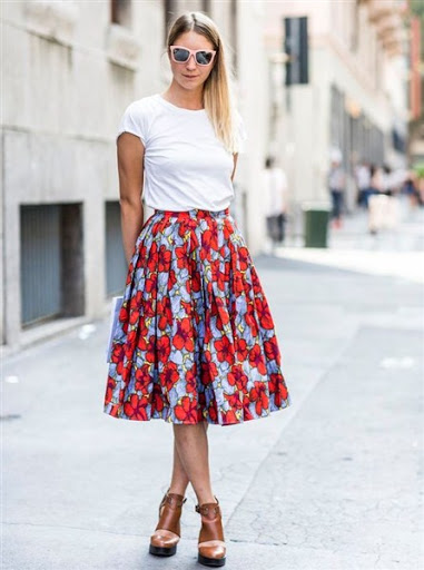 17 Floral skirt outfit ideas for trends -2016