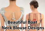 30+Beautiful Boat Neck Blouse Designs 2023/ 2024